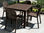 Ensemble de terrasse en rattan 4 chaises avec table 80 x 80 cm - Photo 3