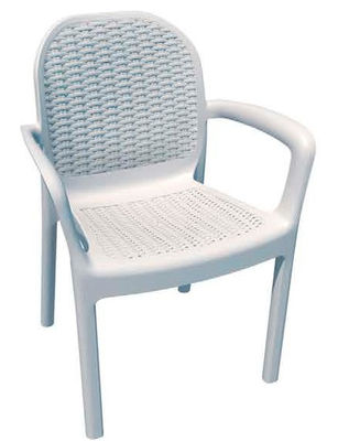 Ensemble de terrasse en rattan 4 chaises avec table 80 x 80 cm - Photo 5