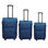 Ensemble de trois valises colorées assorties - 1