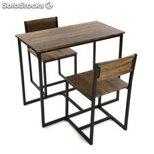 Ensemble table et 2 chaises, modèle Nika - Sistemas David