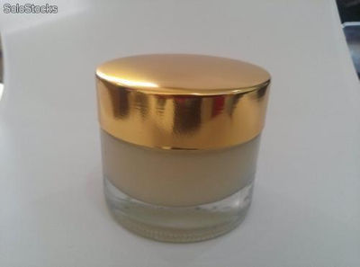 Envase de Vidrio Cristal 62 gr. con Tapa de Aluminio en color Dorado-Brillante - Foto 2