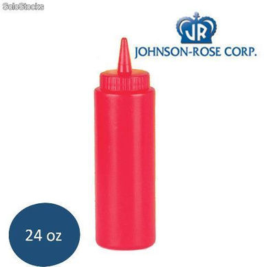Envase plástico apretable 24 oz rojo