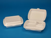 Envase porex Menu Tres Compartimentos Blanco (210X245X72 mm) (3 Pack/100 uds)