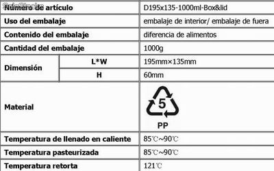 envases de 1 litro para alimento - Foto 3