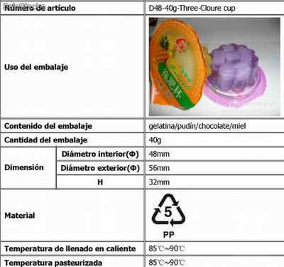 envases de gelatinas de forma de tres capas 40g - Foto 2