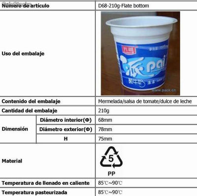 envases para salsas de forma de fondo plano 210g - Foto 2