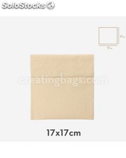 Enveloppe en coton avec velcro 17x17cm