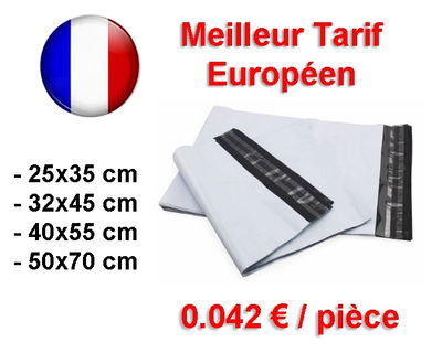 Enveloppes Pochettes Plastiques Opaques. Meilleur Prix Europeen