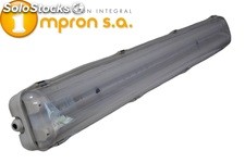 Equipo estanco led improled IP65 2X18W 100% policarbonato