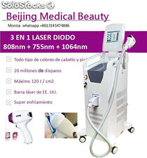 Equipo laser diode para depilacion, 808 755 1064nm diode laser maquina