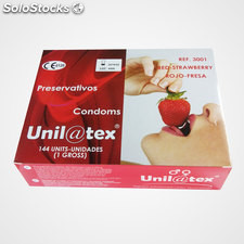 Erdbeer Kondome Unilatex unverpackt