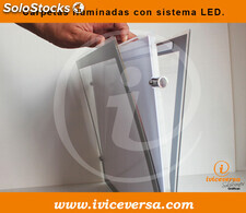 Escaparate portacartel Led inmobiliaria