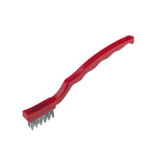 Escova com cabo para uso geral de aço inoxidável vermelho