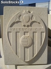 Escudo piedra Valencia C.F. mediano