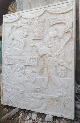 Escultura en Arte maya, replica Panel Kimbell tallada a mano en piedra. - Foto 4