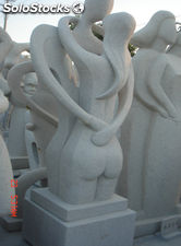 Esculturas abstractas talladas en granito figura de personas H120cm