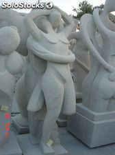 Esculturas abstractas talladas en granito H120cm
