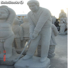 Esculturas talladas de granito - Golf Hombre