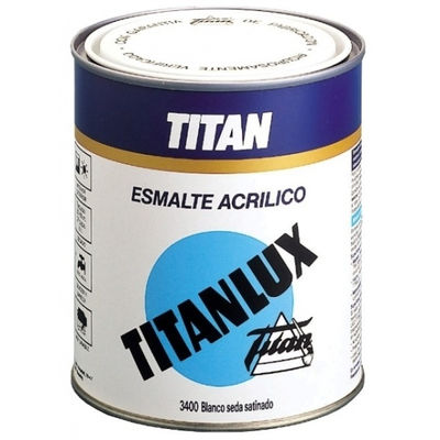 Esmalte Acrílico Titanlux Blanco 3400 Blanco Seda (Satinado) 375 mL