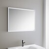 Espejo baño con marco blanco y luz de led 60x80cm. SG19089