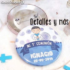 Espejo comunión niño, chapa, abrebotellas o imán &quot;Nacho&quot;. Regalo personalizado