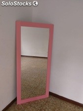 Espejo con marco en MDF palo de rosa sin decoracion 163x73cms -Dcto a Mayoristas