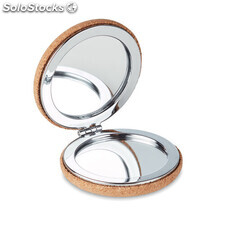 Espejo doble circular corcho beig MIMO9799-13