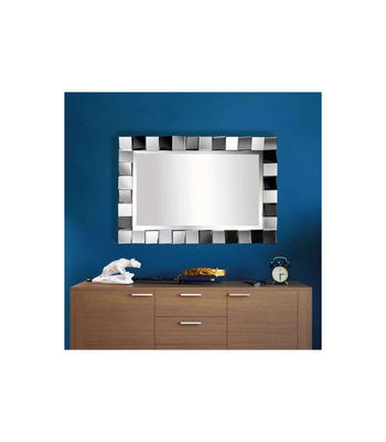 Espejo moderno rectangular en acabado color plata 60cm(ancho) 89.6cm(altura)