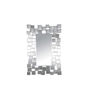 Espejo moderno rectangular en color plata 61 cm(ancho) 90 cm(altura) 2