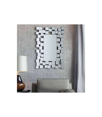 Espejo moderno rectangular en color plata 61 cm(ancho) 90 cm(altura) 2 - Foto 2