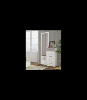 Espejo vestidor para dormitorio modelo Kansas acabado blanco, 50cm(ancho) - Foto 3