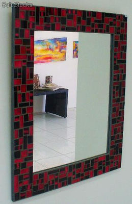 Espejos artesanales realizados con vidrio pintado - Foto 2