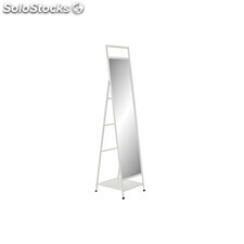 Espelho de pé DKD Home Decor Espelho Metal Branco Loft (39 x 40 x 160 cm)