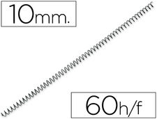 Espiral metalico q-connect 56 4:1 10MM 1MM caja de 200 unidades