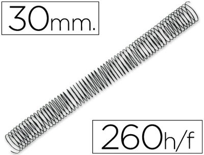 Espiral metalico q-connect 64 5:1 30MM 1.2MM caja de 50 unidades