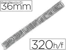 Espiral metalico q-connect 64 5:1 36MM 1.2MM caja de 25 unidades