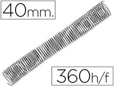Espiral metalico q-connect 64 5:1 40MM 1.2MM caja de 25 unidades