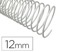 Espiral metalico q-connect blanco 64 5:1 12 mm 1MM caja de 200 unidades