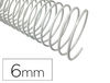 Espiral metalico q-connect blanco 64 5:1 6 mm 1MM caja de 200 unidades