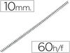 Espiral metalico yosan negro paso 56 4:1 10 mm calibre 1,00 mm