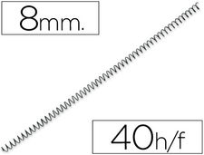 Espiral metalico yosan negro paso 56 4:1 8 mm calibre 1,00 mm