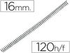 Espiral metalico yosan negro paso 64 5:1 16 mm calibre 1,20 mm