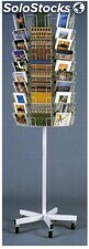 Espositore Girevole per Cartoline 10x15 cm con 80 Tasche