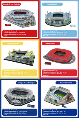 Estadio de los gigantes del fútbol, ​​modelo de papel 3D, versión mini - Foto 2