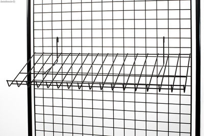 Estante para panel de varilla en color negro - Sistemas David