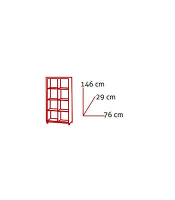 Estantería alta kubox 2x4 acabado maple, 146 cm(alto)76 cm(ancho)29 cm(fondo) . - Foto 3