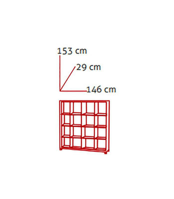 Estanteria grande kubox 4x4 acabado negro, 153 cm(alto)146 cm(ancho)29 cm(fondo) - Foto 3
