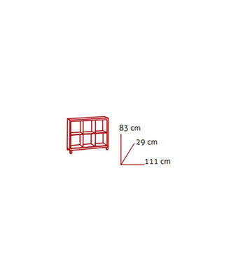 Estantería kubox 3x2 acabado maple, 83 cm(alto)111 cm(ancho)29 cm(fondo) - Foto 2