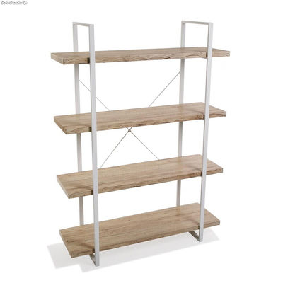 Estantería metálica con 4 estantes de madera (XL) - Sistemas David