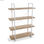 Estantería metálica con 4 estantes de madera (XL) - Sistemas David - 1